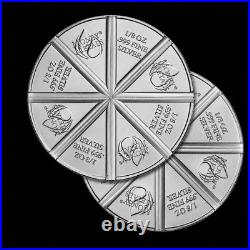 1 Oz Pieces of Eight Divisible Silver Round Fractional. 999 Fine Silver