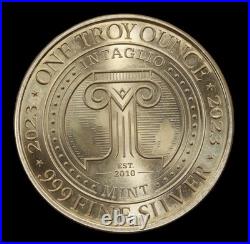 1 Ozt Intaglio Mint 3 Sleeping Cats-BU Fine Silver Bullion 2023