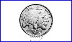 1 Troy OZ. 999 Fine Silver Bullion Coin Round Buffalo Design