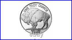 1 Troy OZ. 999 Fine Silver Bullion Coin Round Buffalo Design