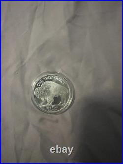 1 Troy OZ. 999 Fine Silver Bullion Coin Round Buffalo Design
