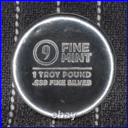 1 Troy Pound Cast-Poured Silver Round 9Fine Mint