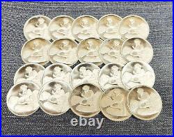 1 Tube (20 Rounds) QSB Panner Divisible 1 oz 999 Fine Silver Bullion Rounds