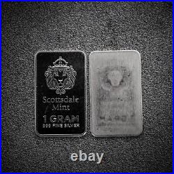 1 gram Scottsdale Prepper. 999 Fine Silver Bar Pack (Sold in 100 unit packs)