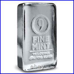 1 kilo Cast-Poured Silver Bar 9Fine Mint