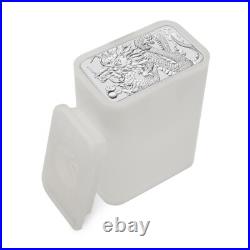 1 oz 2022 Perth Mint Australia Fine Silver Dragon Rectangle Coin Bar BU Bullion