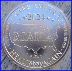 1 oz. 2024 RFK Jr. MAHA Make America Healthy Again BU round. 999 fine silver