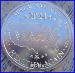 1 oz. 2024 RFK Jr. MAHA Make America Healthy Again BU round. 999 fine silver