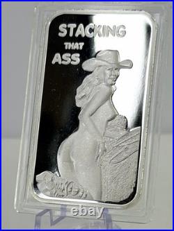 1 oz. 999 Fine Silver Bar Stacking That Ass Adult Novelty Bullion In Capsule 1 oz. 999 Fine Silver Bar Stacking That Ass Adult Novelty Bullion In Capsule