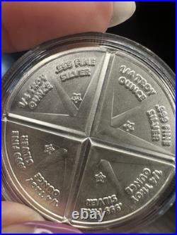 1 oz. 999 Fine Silver Fractional Round 4× 1/4 Troy Ounce Bullion Sealed