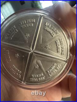 1 oz. 999 Fine Silver Fractional Round 4× 1/4 Troy Ounce Bullion Sealed