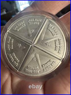 1 oz. 999 Fine Silver Fractional Round 4× 1/4 Troy Ounce Bullion Sealed