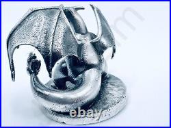 1 oz Hand Poured Silver Bar. 999 Fine Charizard v3 Art Ingot 3D Bullion Statue