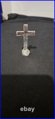 1 oz. Hand pour. 999 Fine silver Cross Christian Catholic Jesus Investement Gift