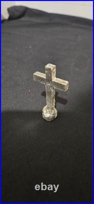 1 oz. Hand pour. 999 Fine silver Cross Christian Catholic Jesus Investement Gift