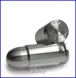 1 oz Lot 2 999 Fine Silver Bullet-Shaped Silver Shot Bullion Round, Uncertified