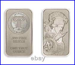 1 oz Molon Labe Silver BAR/INGOT Warrior 1.999 FINE SILVER BU IN STOCK
