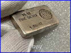 1 oz Rare Australian Bullion Company (ABC) Vintage Poured. 9998 Fine Silver Bar