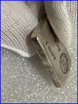 1 oz Rare Australian Bullion Company (ABC) Vintage Poured. 9998 Fine Silver Bar
