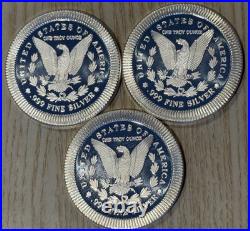 1 oz SilverTowne Morgan Stackable Silver Rounds Lot of 3.999 fine silver