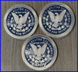 1 oz SilverTowne Morgan Stackable Silver Rounds Lot of 3.999 fine silver