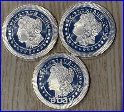 1 oz SilverTowne Morgan Stackable Silver Rounds Lot of 3.999 fine silver