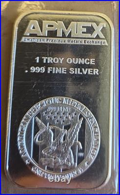 1 oz Silver Bar APMEX. 999 Fine Silver Fast Shipping 1 Business Day Handling