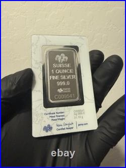 1 oz Silver Bar PAMP Rose Design 0.999 Fine Silver Bullion