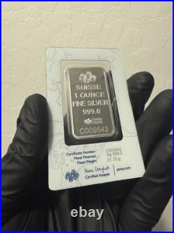 1 oz Silver Bar PAMP Rose Design 0.999 Fine Silver Bullion