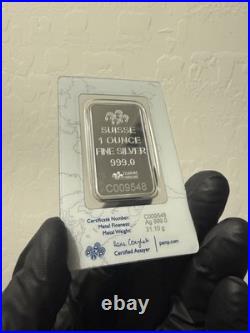 1 oz Silver Bar PAMP Rose Design 0.999 Fine Silver Bullion