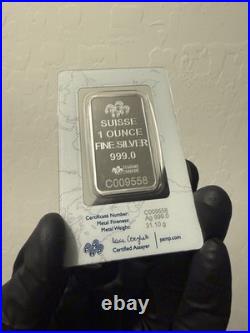 1 oz Silver Bar PAMP Rose Design 0.999 Fine Silver Bullion