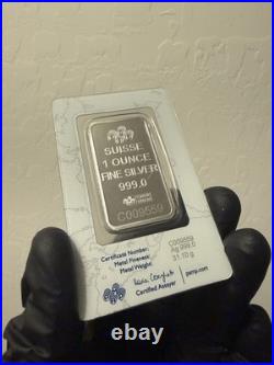 1 oz Silver Bar PAMP Rose Design 0.999 Fine Silver Bullion
