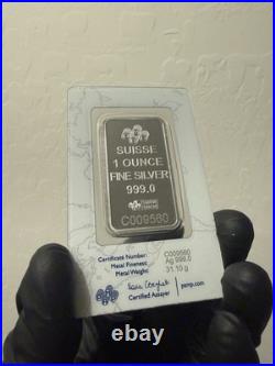 1 oz Silver Bar PAMP Rose Design 0.999 Fine Silver Bullion