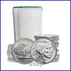 1 oz Silver Buffalo Round. 999 Fine Silver Tube of 20 Rounds