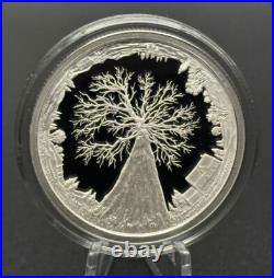 1 oz Silver Proof Tree Of Life. 999 Pure Fine COA BOX 2023 Silver Shield Forest