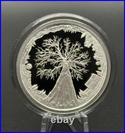1 oz Silver Proof Tree Of Life. 999 Pure Fine COA BOX 2023 Silver Shield Forest