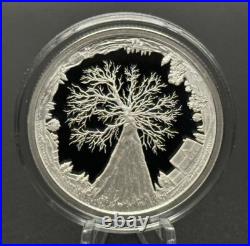 1 oz Silver Proof Tree Of Life. 999 Pure Fine COA BOX 2023 Silver Shield Forest