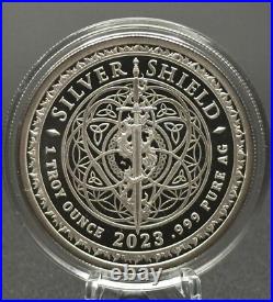 1 oz Silver Proof Tree Of Life. 999 Pure Fine COA BOX 2023 Silver Shield Forest
