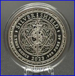 1 oz Silver Proof Tree Of Life. 999 Pure Fine COA BOX 2023 Silver Shield Forest