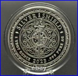 1 oz Silver Proof Tree Of Life. 999 Pure Fine COA BOX 2023 Silver Shield Forest