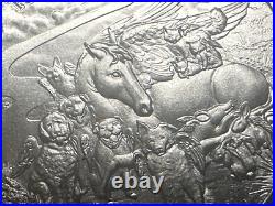1 oz Silver Rainbow Bridge BU. 999 Pure Fine Limited Dog Cat Horse Rabbit Pig