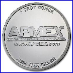 1 oz Silver Round. 999 Fine (Lot of 20) APMEX Rounds