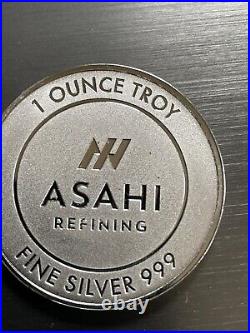 1 oz Silver Round Asahi Refining. 999 Fine Lot Roll Tube of 20