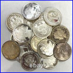 1 oz. Siver Round Random Brand Secondary Market. 999 Fine Random Lot of 5