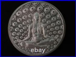 1 oz silver Cosmic Queen BU. 999 Pure Fine Yoga Hinduism Sanskrit silver shield