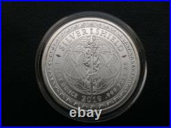 1 oz silver Cosmic Queen BU. 999 Pure Fine Yoga Hinduism Sanskrit silver shield