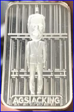 1oz. 999 Fine Silver Art Bar Epstein Didn't Kill Himself AG Stacking