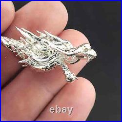 1oz. 999 Fine Silver Dragon Staff Antique