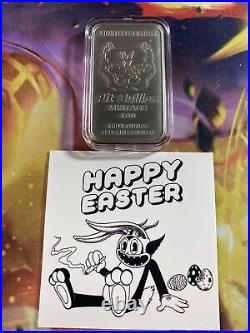 1oz. 999 Fine Silver Pit Bull Bullion 420 Holiday Series Easter Mintage #82/100
