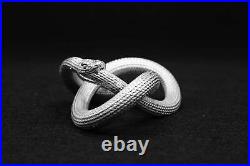 1oz Limited Viking Ouroboros Snake Hand Poured 999 Fine Silver Statue